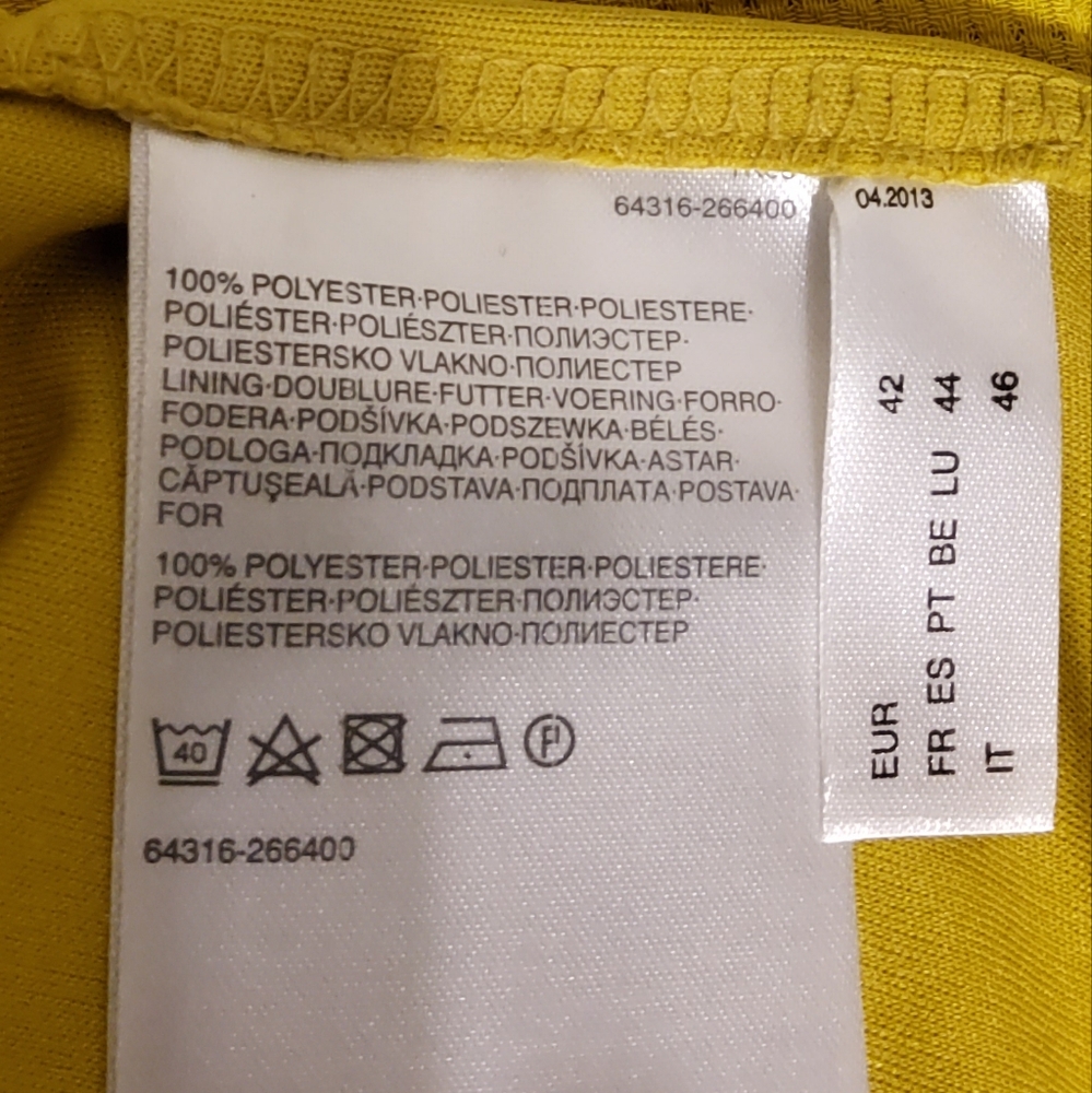 Dresses Yessica Mustard Yellow Sleeveless Builted Midi Dress Sz 42 (EUR) - Picture 9 of 10